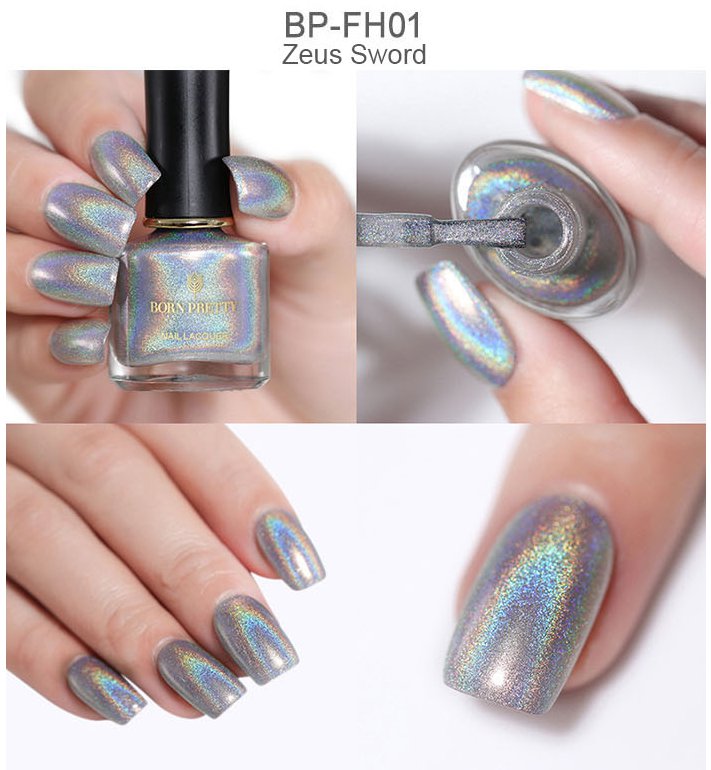 Holographic Flourish (Shades of Silver, Gold, Pink & Red)