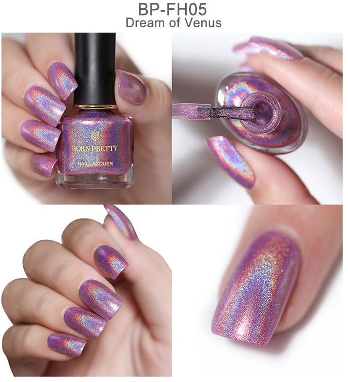 Holographic Flourish (Shades of Silver, Gold, Pink & Red)